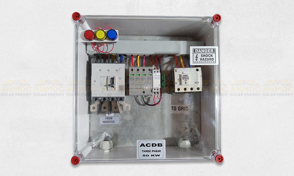 AC Distribution Box ( ACDB ) 20-50KW 3-PHASE WITH NVR & RYB LAMP