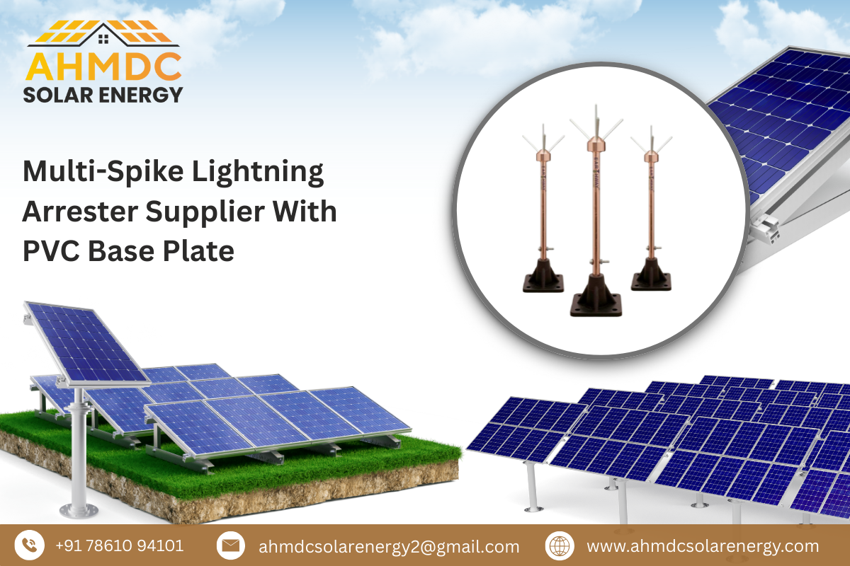 Multi-Spike Lightning Arrester Supplier With PVC Base Plate