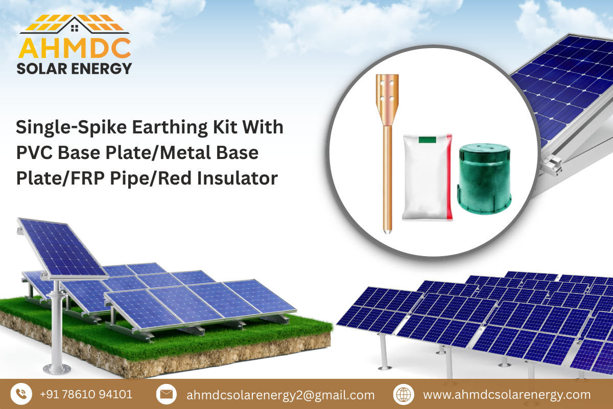 Single-Spike Earthing Kit With PVC Base Plate/Metal Base Plate/FRP Pipe/Red Insulator